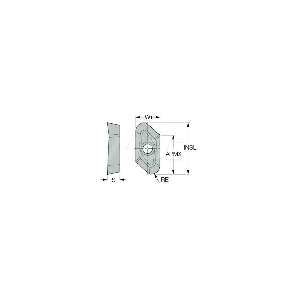 Iscar Milling Insert: ANSI HM90 APCR 220605R-P IC28, ISO HM90 APCR 220605R-P, IC28, Solid Carbide - 5603464