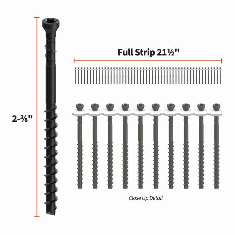 CAMO #7 x 2-3/8 in. Stainless Steel Star Drive Trim Head Collated Edge Deck Screw (1000-Count) - 0395020S