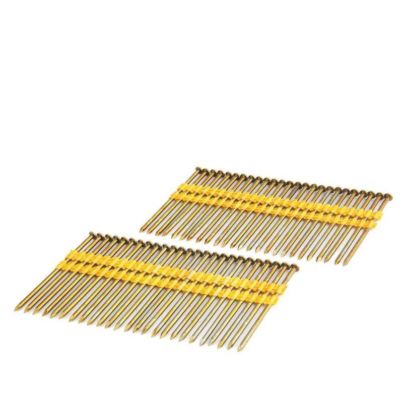 Freeman 3-1/4 in. x 0.131 in. 21-Degree Plastic Collated Smooth Shank Brite Coated Framing Nails (2000-Count) - FR.131-314B