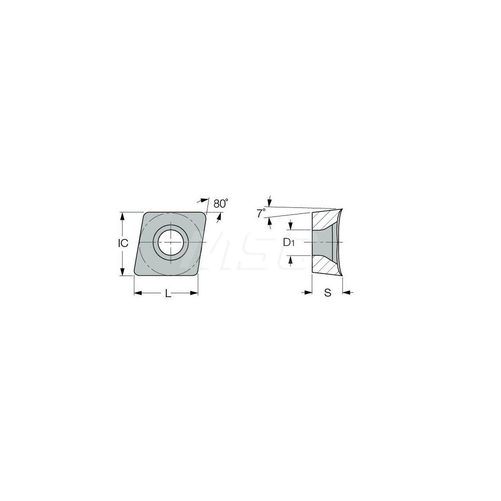 Iscar Turning Insert: CCGT 2-.004-AS IC20, Carbide - 5540029