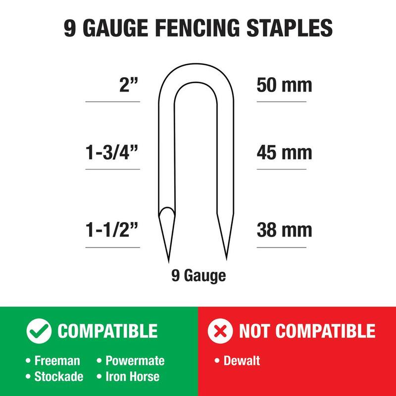 Freeman 9-Gauge 2 in. Glue Collated Fencing Staples (1000 count) - FS9G2