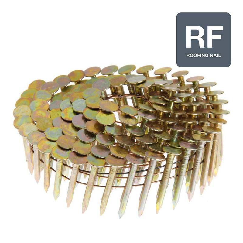 Grip-Rite 1-1/4 in. x 0.120 Electro-Galvanized Coil Roofing Nails (500 per Box) - GRCR3TRC