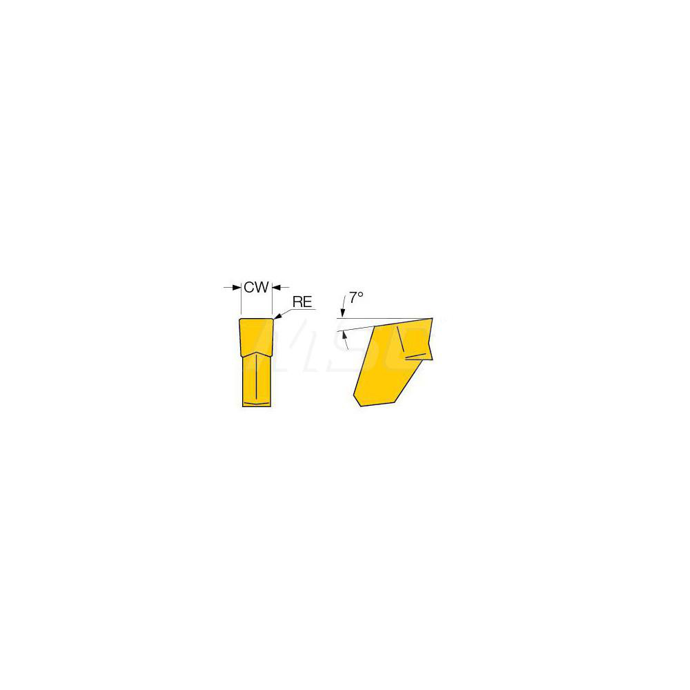 Iscar Cutoff Insert: GFN 4.8 IC-354, Carbide, 4.79 mm Cutting Width, 0.1886" Cutting Width - 6002659