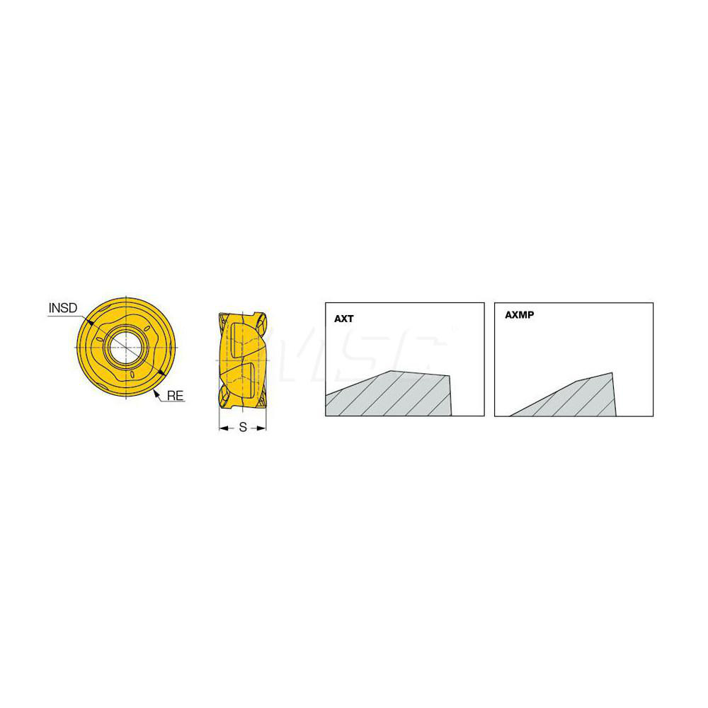 Iscar Milling Insert: ANSI H606 RXCU 43-AXMP IC380, ISO H606 RXCU 43-AXMP, IC380, Solid Carbide - 5667113