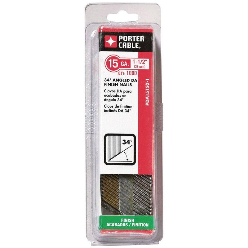 Porter-Cable 1-1/2 in. x 15-Gauge Glue Collated Nail (1000 per Box) - PDA15150-1