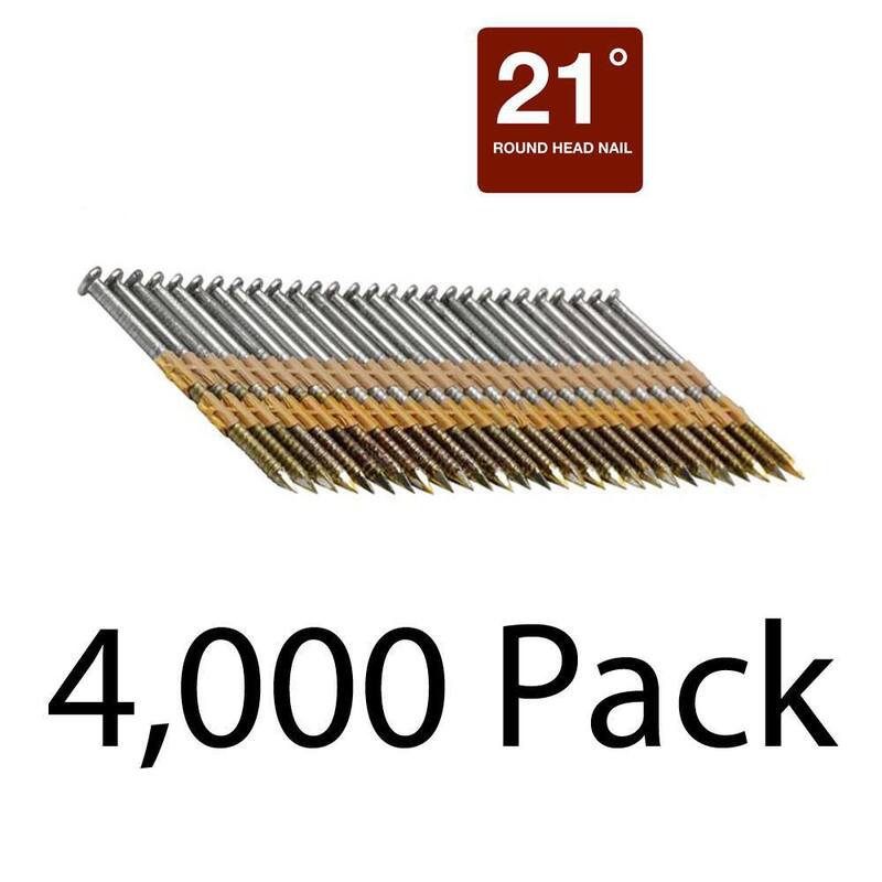 DEWALT 3 in. x 0.120 in. Ring Shank Galvanized Nails 2 Boxes (2000 per Box) - DWRHS10DR120GX2