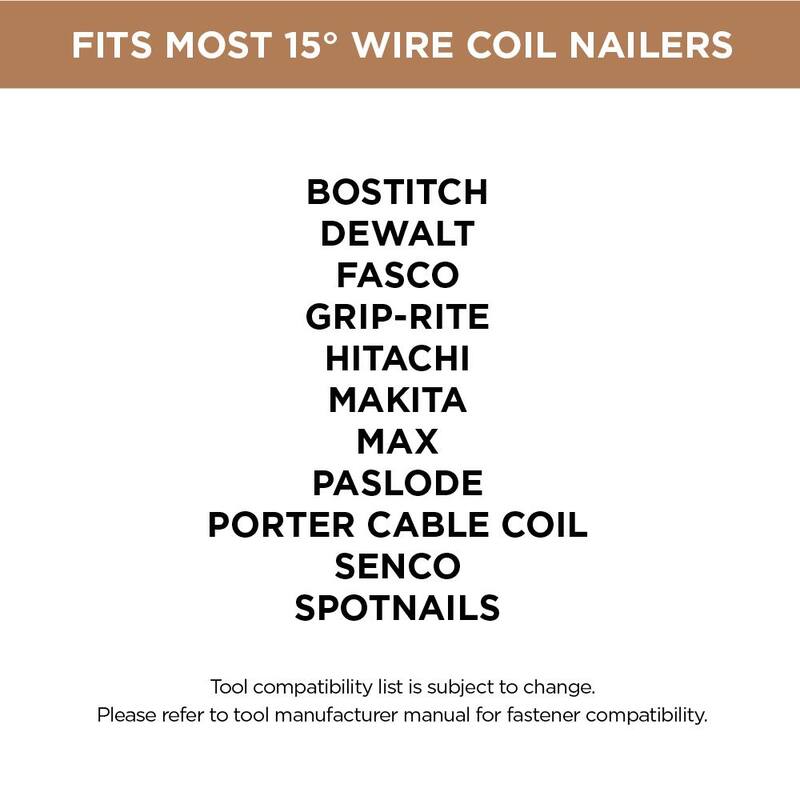 PRO-FIT 2-3/8 in. x 0.113in-Gauge 15° Bright Finish Ring Shank Wire Coil Framing Nails (3000 per Box) - 0616453