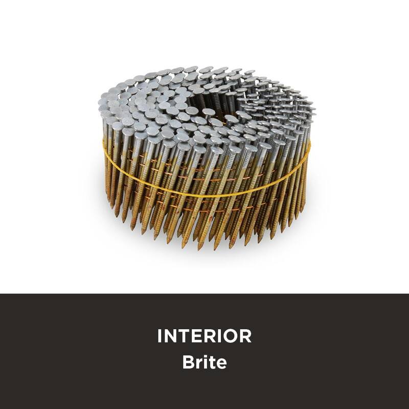 PRO-FIT 2-3/8 in. x 0.113in-Gauge 15° Bright Finish Ring Shank Wire Coil Framing Nails (3000 per Box) - 0616453