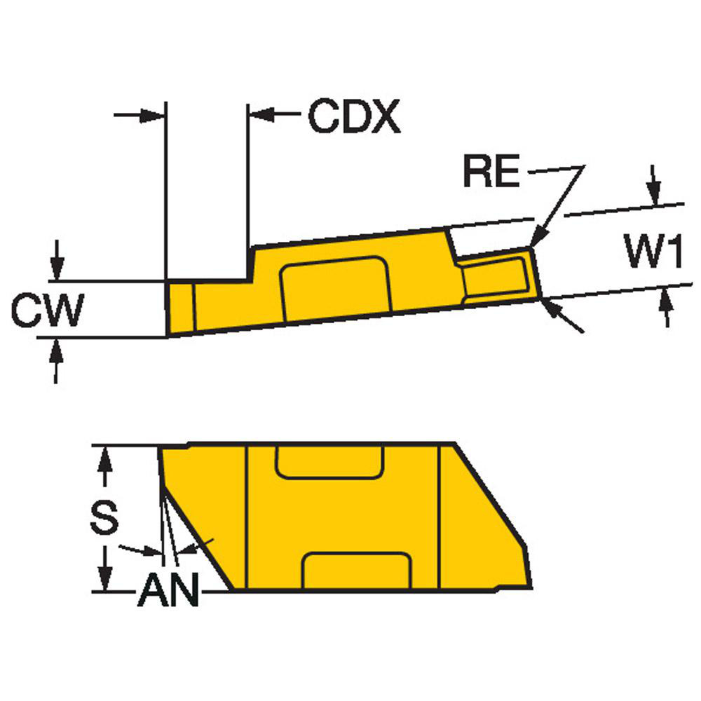 Sandvik Coromant Grooving Insert: TLGP3094R 1125, Carbide - 5753736