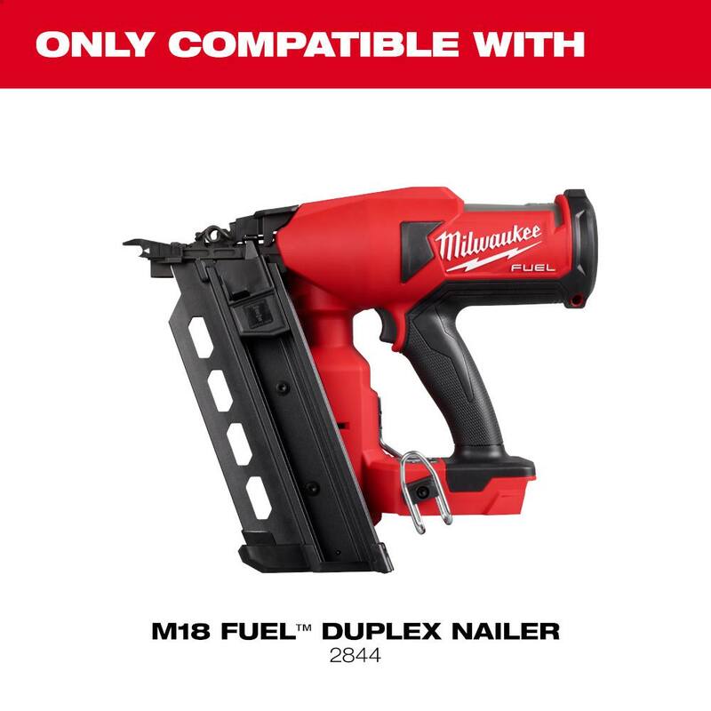 Milwaukee 16D 3 in. x .131 in. and 8D 2-1/4 in. x .131 in. Collated 21-Degree Duplex Nails for M18 FUEL Duplex Nailer (4000-Count) - MDP16D-2000-MDP8D-2000