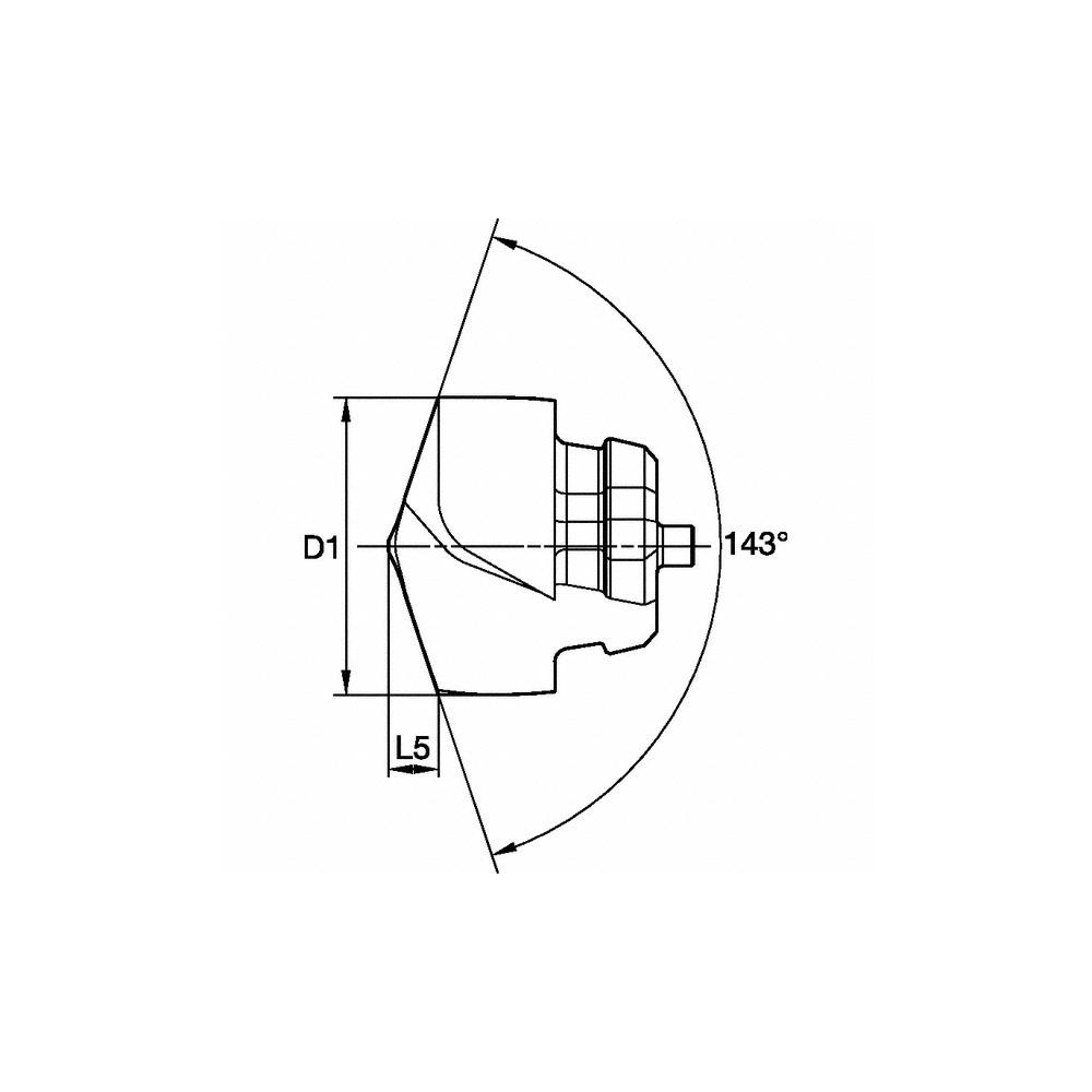 Kennametal Replaceable Drill Tips: KTFSS04063HPG KCP15A, 0.4063" Dia, 180 deg Point,  KCP15A - 6388684
