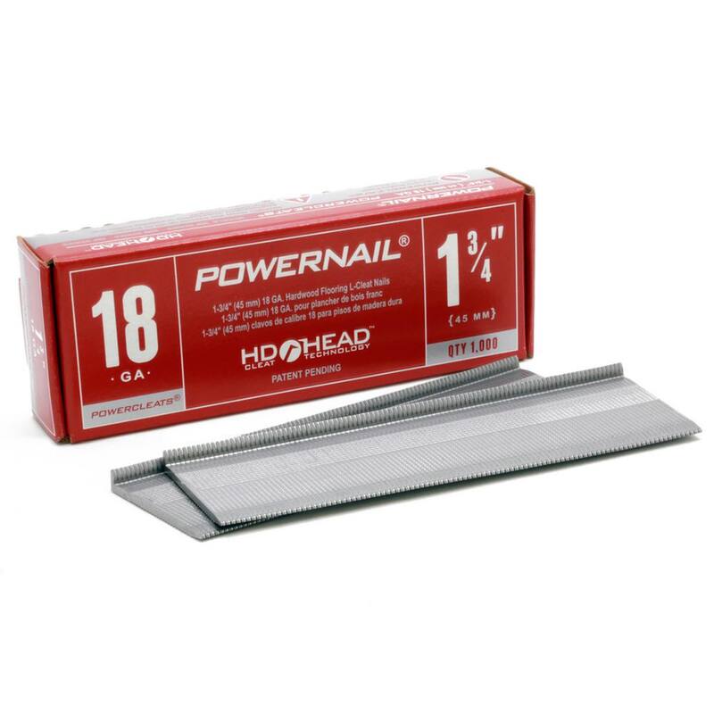 POWERNAIL 1-3/4 in. x 18-Gauge Powercleats Steel Hardwood Flooring Nails (1000-Pack) - L 175-18