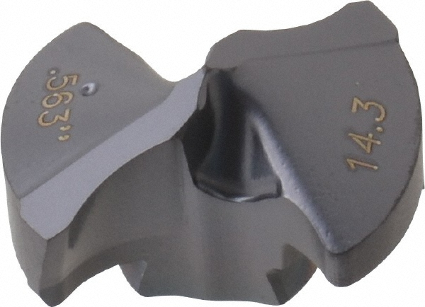 Iscar Replaceable Drill Tips: ICP0563 IC908, 0.5630" Dia, 14.30 mm Dia, 140 deg Point,  IC908 - 5508423