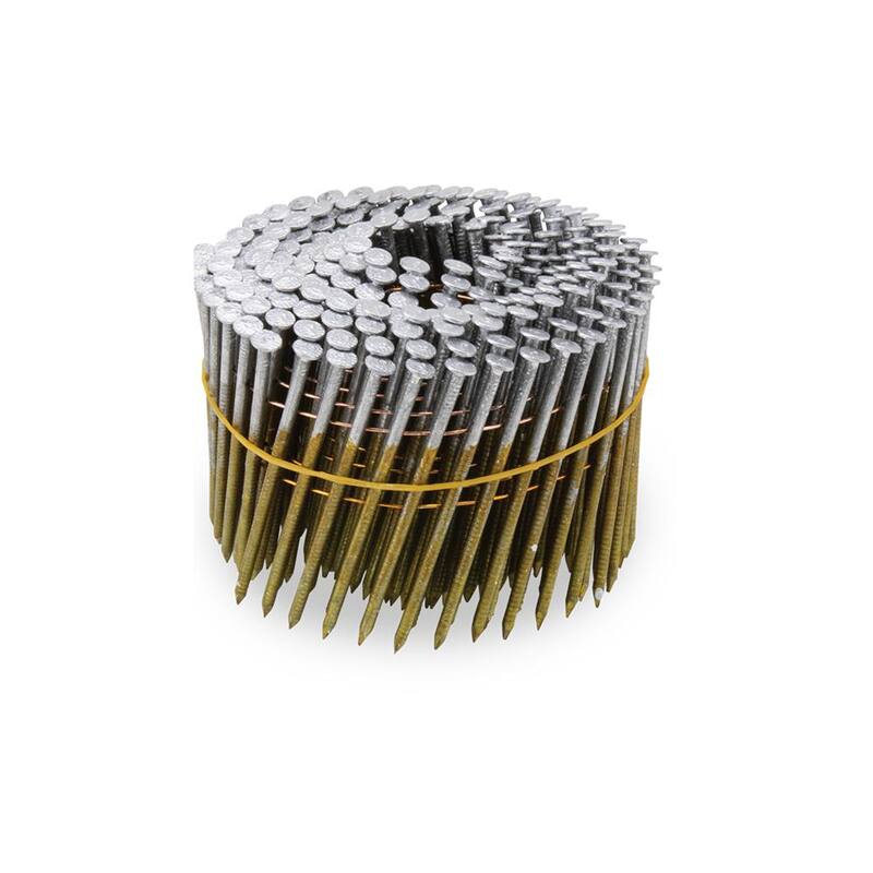 PRO-FIT 3 in. x 0.120 15-Degree Hot Dipped Galvanized Ring Shank Wire Coil Framing Nails (2500 -Per Box) - 0634171