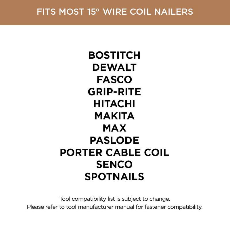 PRO-FIT 3 in. x 0.120 15-Degree Hot Dipped Galvanized Ring Shank Wire Coil Framing Nails (2500 -Per Box) - 0634171