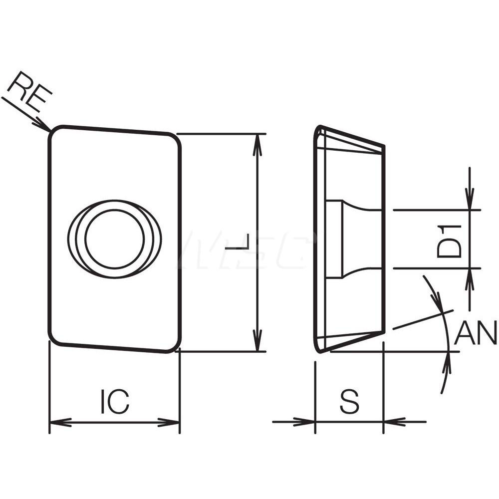 Kyocera Milling Insert: ANSI APET160416KW10, ISO APET160416, KW10, Solid Carbide - 8832914