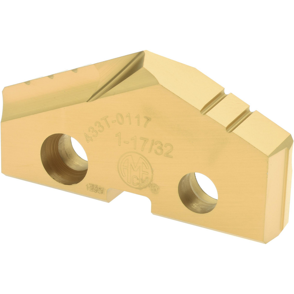Allied Machine and Engineering Spade Drill Insert: 1-17/32" Dia, Seat Size 3, Cobalt, 132 deg Point - 453T-0117