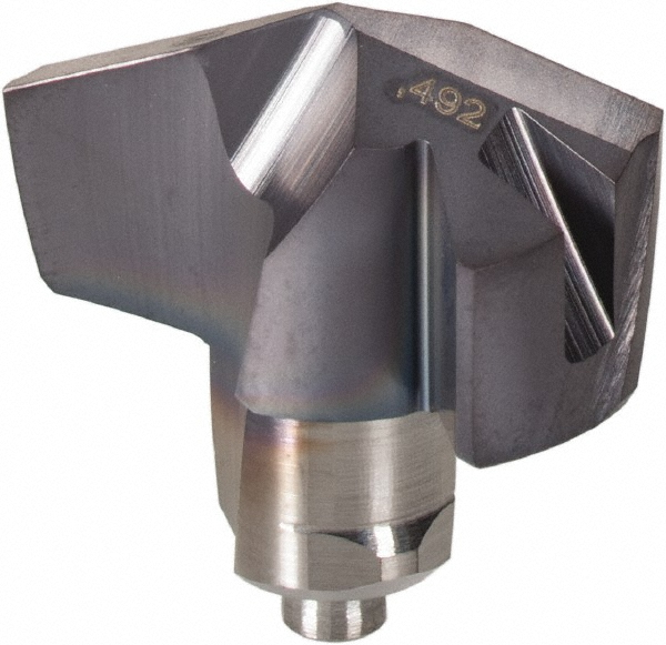 Iscar Replaceable Drill Tips: ICM0492 IC907, 0.4920" Dia, 12.50 mm Dia, 140 deg Point,  IC908 - 5567151