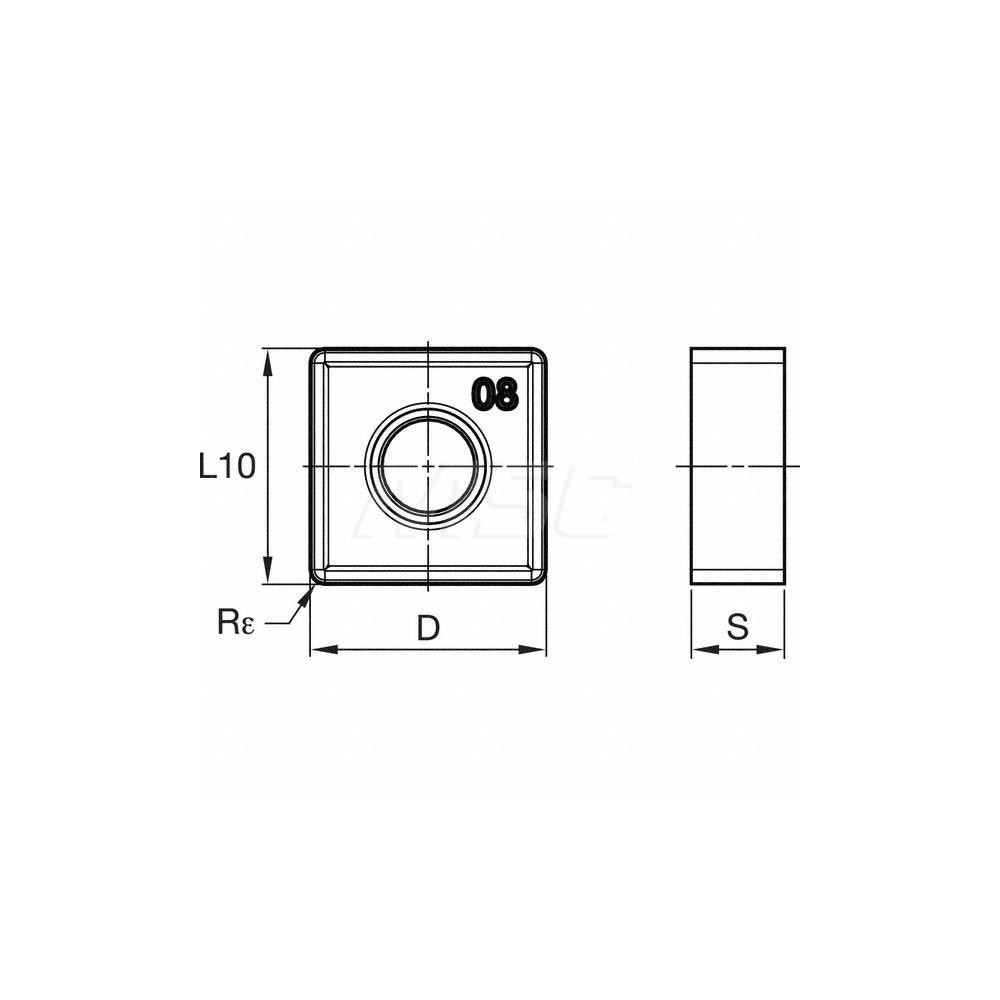 Kennametal Milling Insert: ANSI SNHJ332SNGDH, ISO SNHJ100408SNGDH, KCSM40, Solid Carbide - 6412504