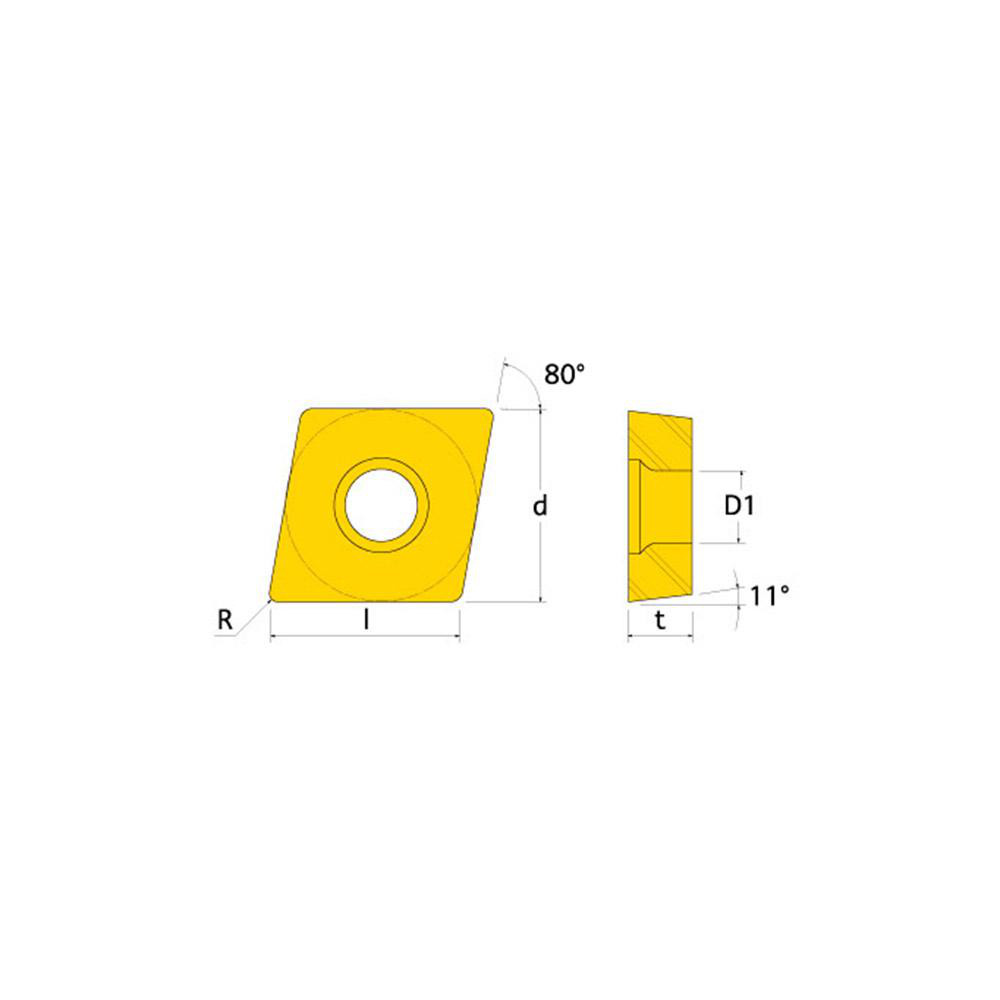 Ingersoll Cutting Tools Turning Insert: CPMT32.51PC TT5080, Carbide - 5523147