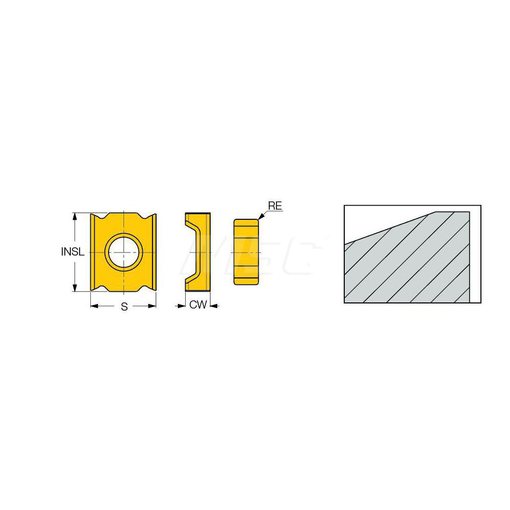 Iscar Milling Insert: ANSI LNET 083504-TN-N IC928, ISO LNET 083504-TN-N, IC928, Solid Carbide - 5604325