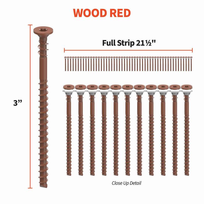 CAMO #10 x 3 in. Red Star Drive Bugle-Head Collated Deck Screw (1000-Count) - 0395047