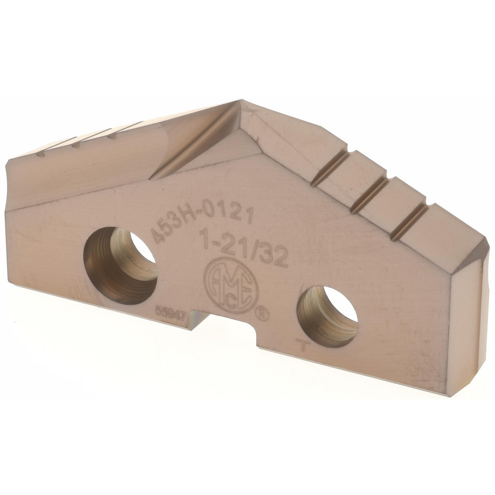 Allied Machine and Engineering Spade Drill Insert: 1-21/32" Dia, Seat Size 3, Cobalt, 132 deg Point - 453H-0121