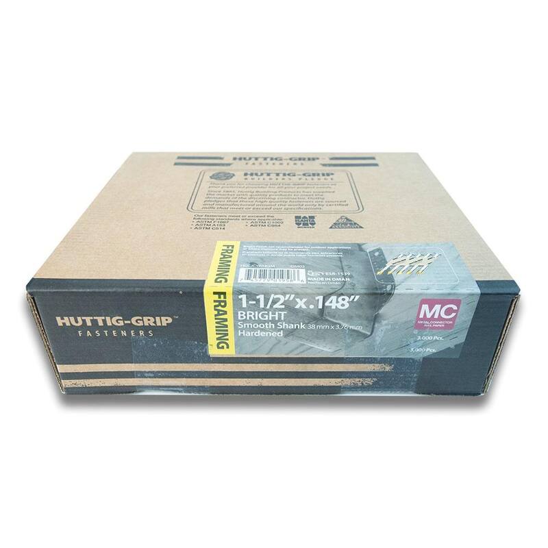 HUTTIG-GRIP 1-1/2 in. x 0.148-Gauge 30-Degree Paper Joist Hanger Bright Smooth Shank (3000 Per Box) - HGCJCYRXB3M
