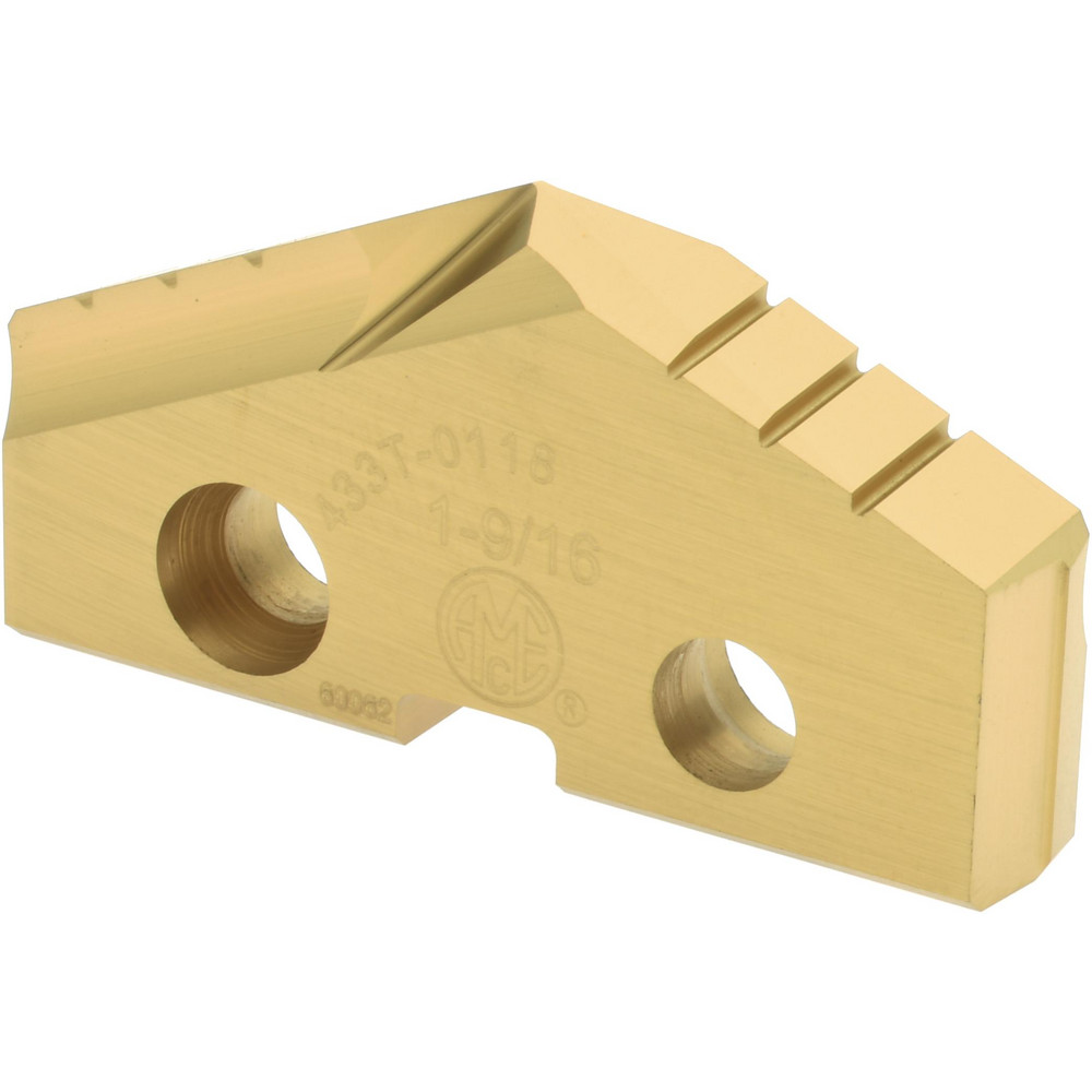 Allied Machine and Engineering Spade Drill Insert: 1-15/16" Dia, Seat Size 4, High Speed Steel, 132 deg Point - 434T-0130