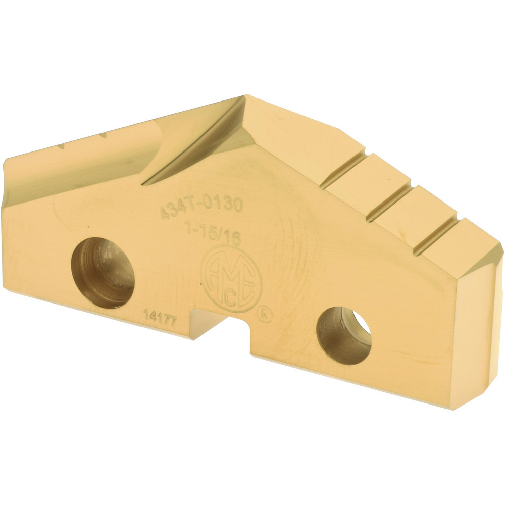 Allied Machine and Engineering Spade Drill Insert: 1-15/16" Dia, Seat Size 4, High Speed Steel, 132 deg Point - 434T-0130