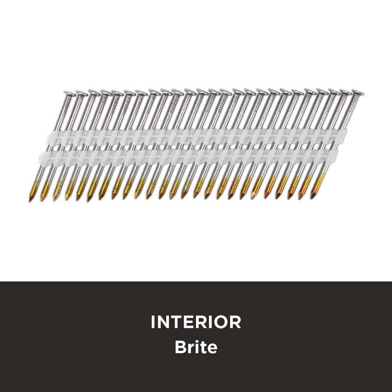 PRO-FIT 2-1/2 in. x 0.131 21-Degree Bright Finish Smooth Shank Plastic Strip Framing Nails (5000 -Per Box) - 0616153