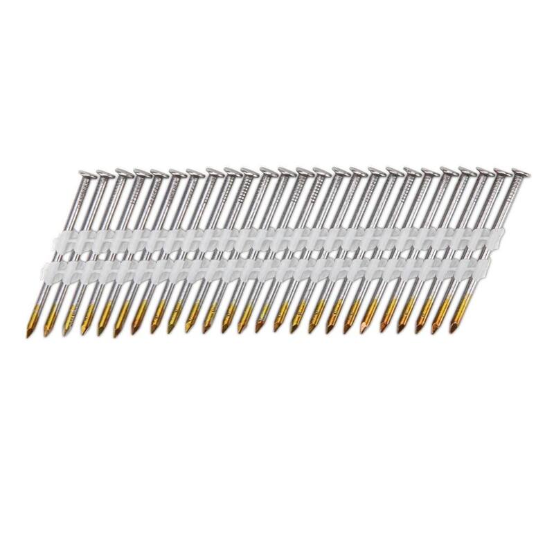 PRO-FIT 2-1/2 in. x 0.131 21-Degree Bright Finish Smooth Shank Plastic Strip Framing Nails (5000 -Per Box) - 0616153