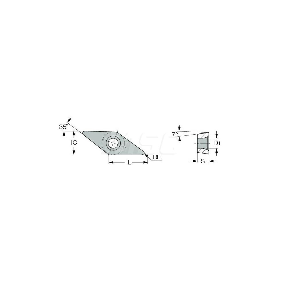 Iscar Turning Insert: VCGT 220-AS IC-20, Carbide - 5540014