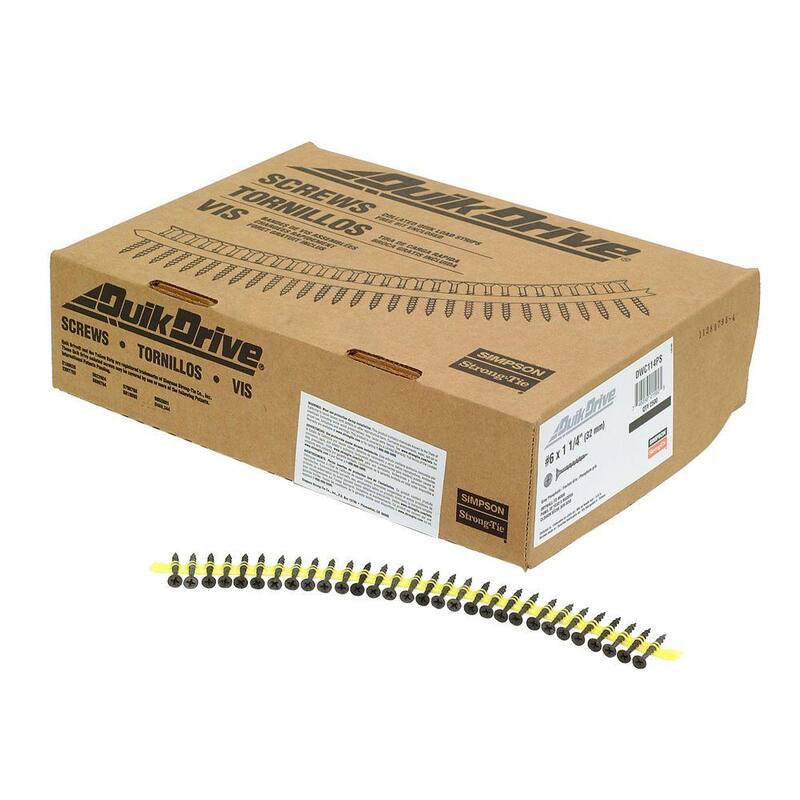 Simpson Strong-Tie #6 x 1-1/4 in. #2 Phillips, Bugle-Head, DWC Collated Drywall Screw (2500-Pack) - DWC114PS