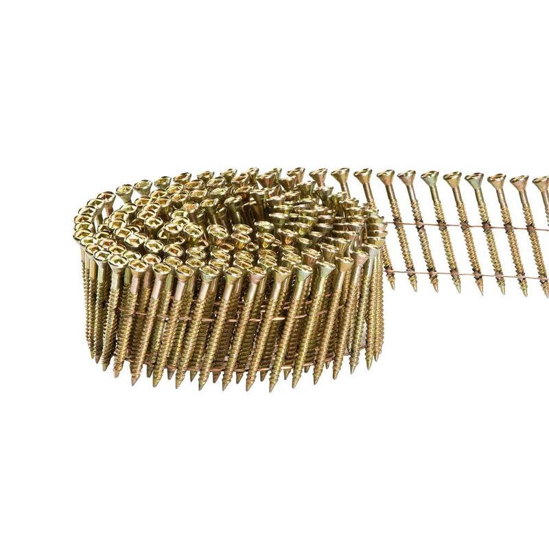 Scrail 2-1/2 in. x 1/9 in. 15-Degree Wire Coil Philips Head Nail Screw Fastener (2,000-Pack) - SCWC21213FPEG