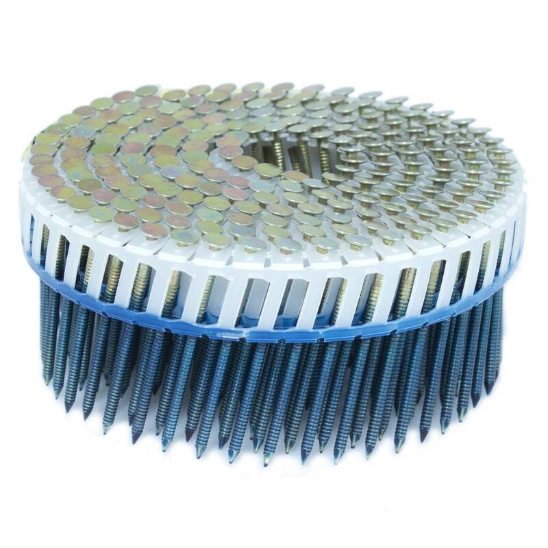 FASCO 2 in. x 0.092 in. 15-Degree Ring Galvanized Plastic Sheet Coil Siding Nail 3,200 per Box - MP692RGE3.2M