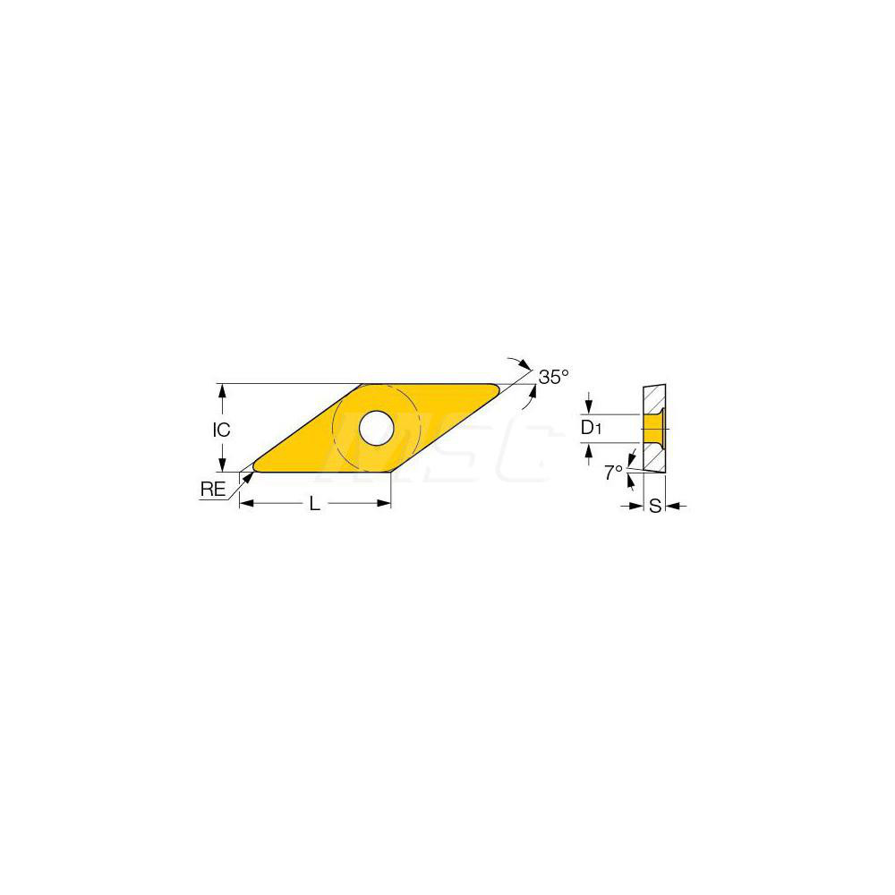 Iscar Turning Insert: VCMT330-SM IC6025, Carbide - 5566979