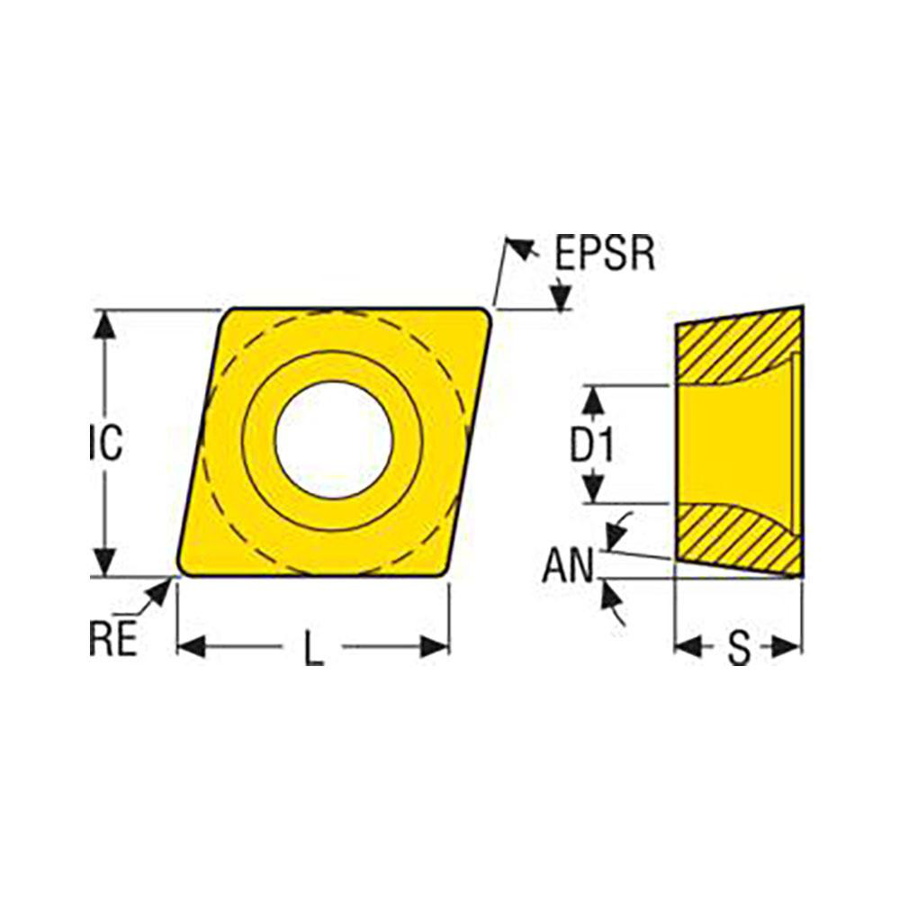 Seco Turning Insert: CCMT32.52-F1 TM2501, Carbide - 03275940
