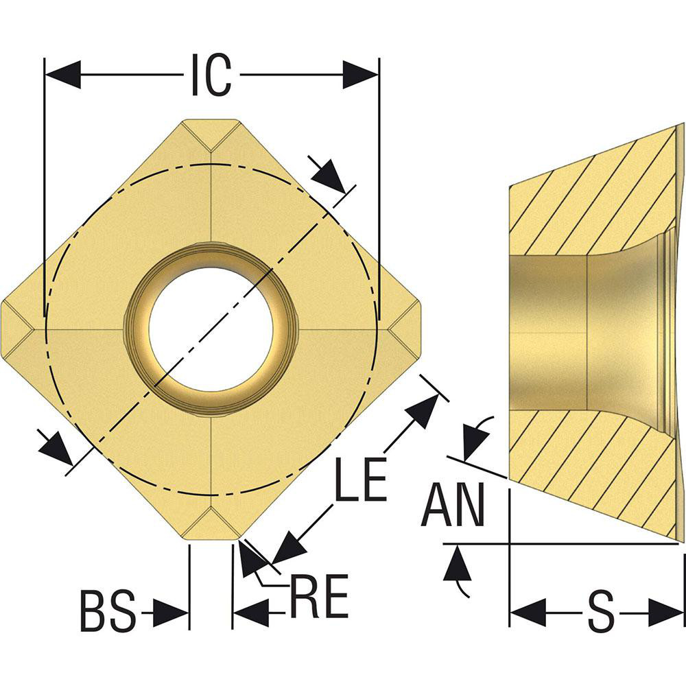 Seco Milling Insert: ANSI SEEX09T3AFN-E04, ISO SEEX09T3AFN-E04, F15M, Solid Carbide - 74037300