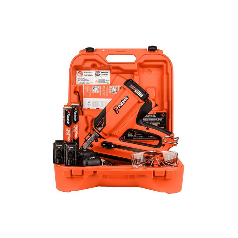 Paslode 2 in.x0.113-Gauge 30-Degree Galvanized Ring Shank Paper-Taped Heavy-Duty Framing Nails Pallet with Cordless XPro Nailer - 650381X