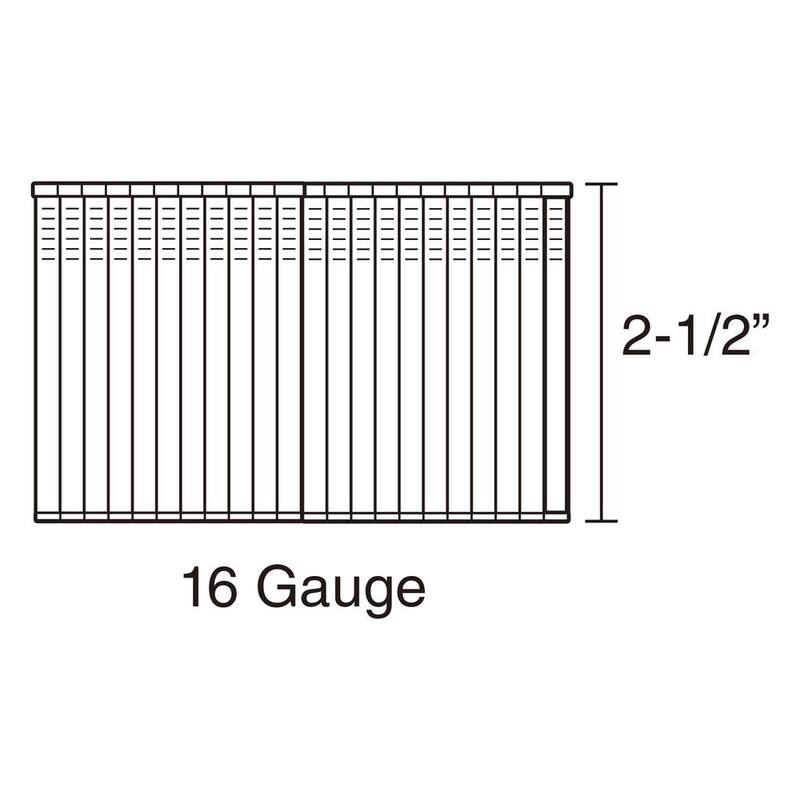 Freeman 2-1/2 in. 16-Gauge Glue Collated Stainless Steel Straight Finish Nails, 1000 Per Box - SSSF16-25