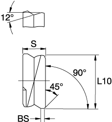 Kennametal Milling Insert: ANSI SPHX1205ZCTRGPK, ISO SPHX1205ZCTRGPK, KY3500, Ceramic - 1322958