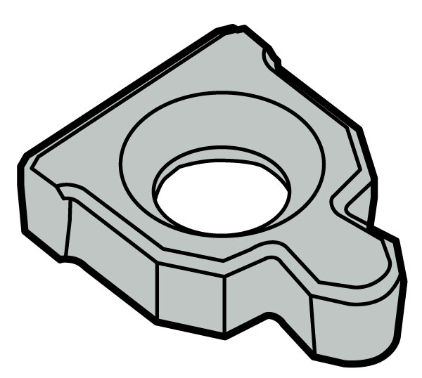 Seco Anvil for Indexables: 0.37" Insert Inscribed Circle, Left Hand & Right Hand - 02999643