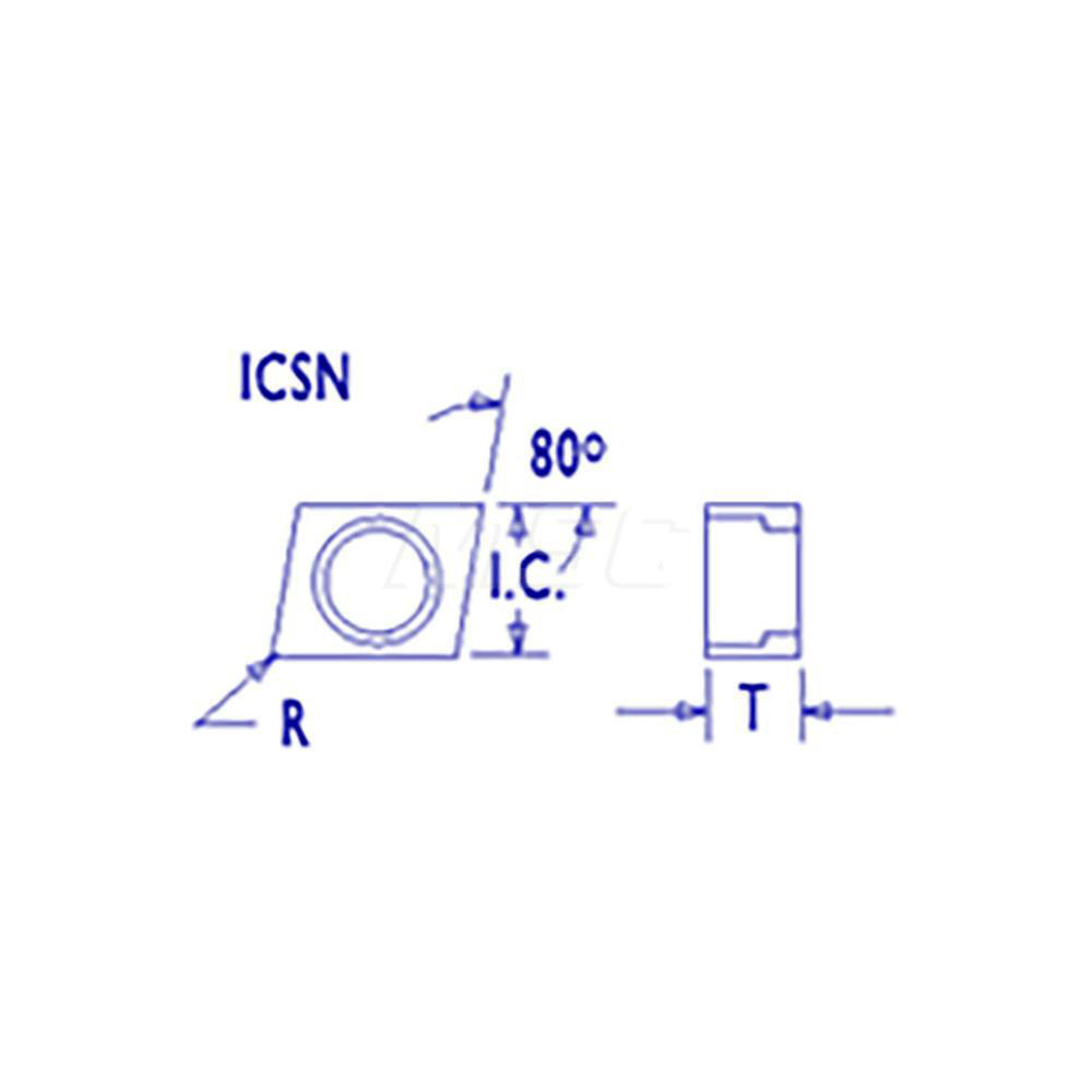 Made in USA Shim for Indexables: 1/2" Inscribed Circle - ICSN-433