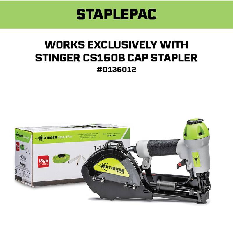 Stinger 1-1/2 in. StaplePac (2000-Piece per Box) - 0136094