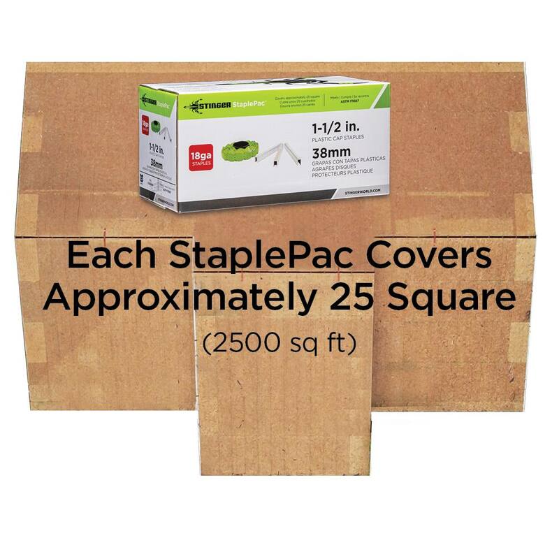 Stinger 1-1/2 in. StaplePac (2000-Piece per Box) - 0136094