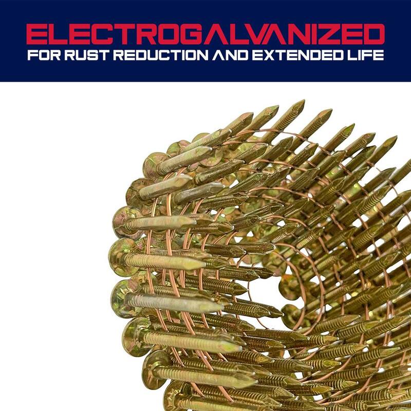 Roofing Nation LLC 3/4 in. Electro Galvanized Ring Shank Coil Roofing Nails (48 Boxes Per Pallet 7,200 Per Box) - EGRSCRN075
