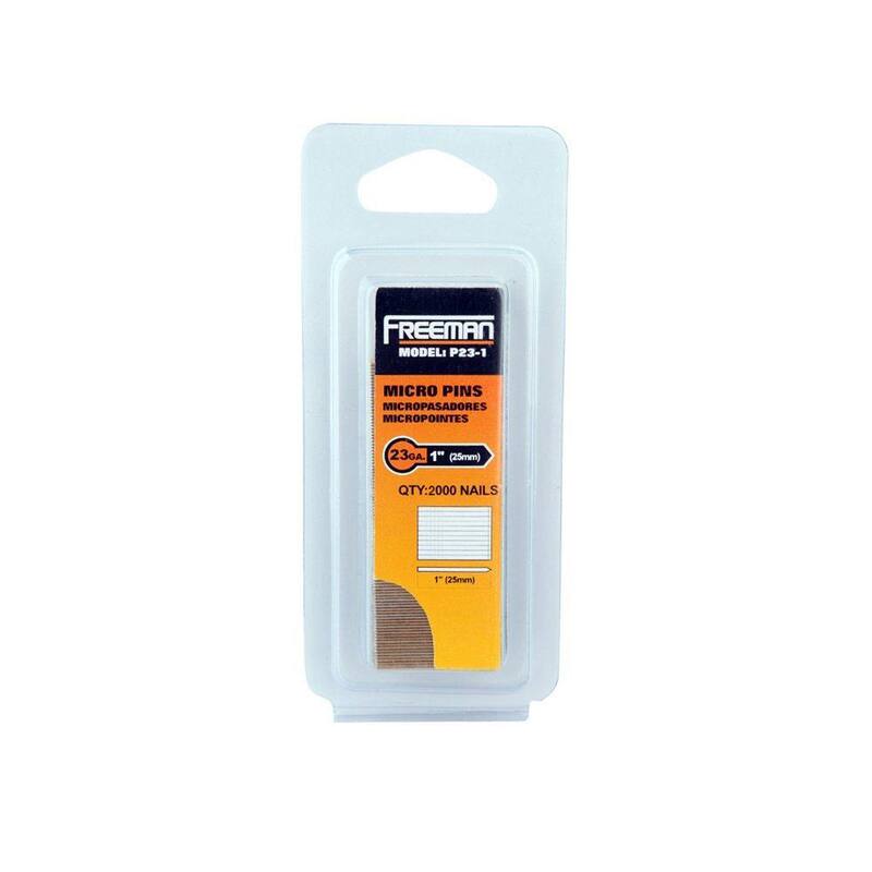 Freeman 1/2 in. 23-Gauge Glue Collated Headless Micro Pin Nails (2000 Count) - P23-12
