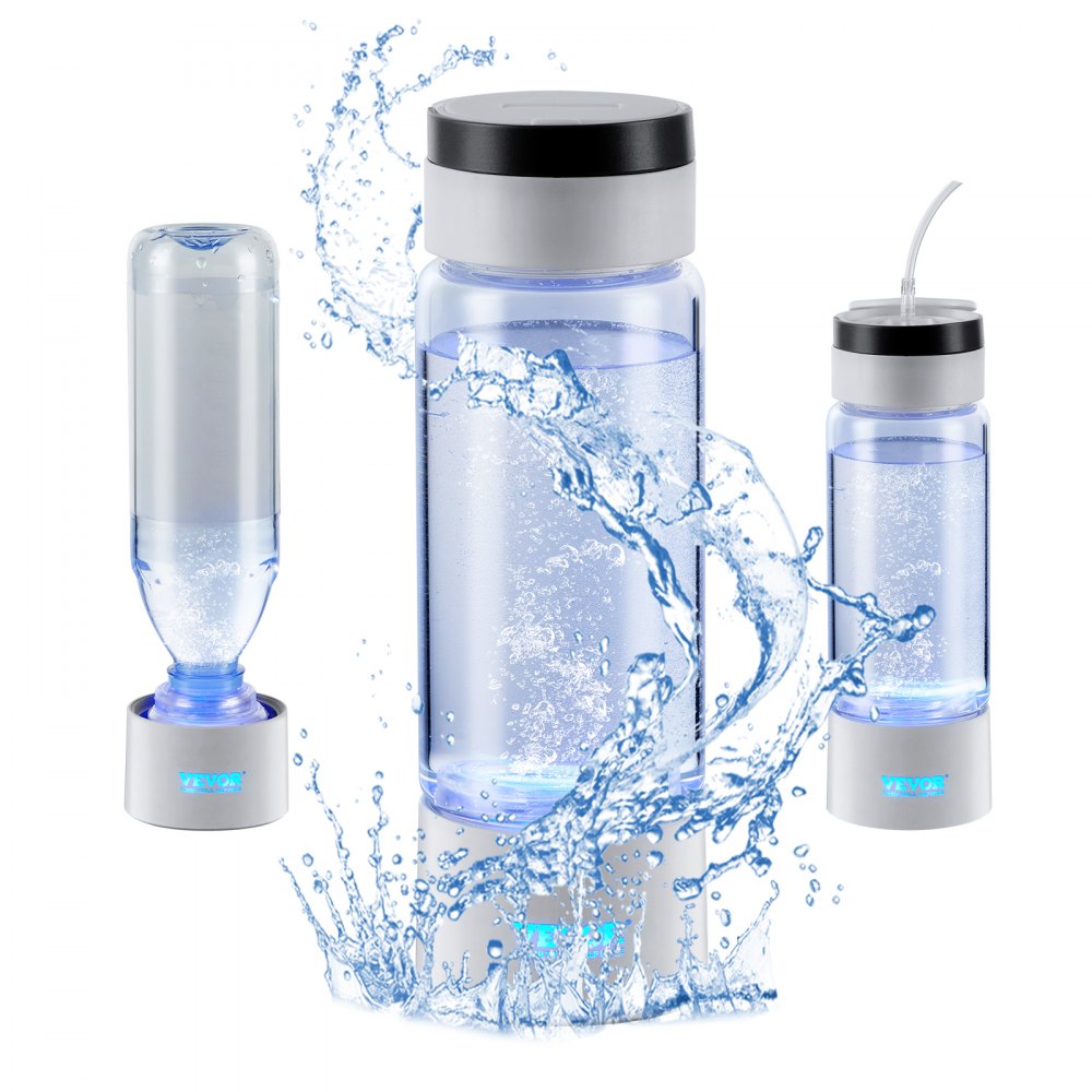 VEVOR Hydrogen Water Bottle Generator, 380 ml / 13.4 oz Capacity Portable Hydrogen Water Maker, SPE Technology Hydrogen Rich Water Ionizer Machine with Nasal Inhalation Tube and Self-Cleaning - QSPFQSXQQPGSY2CFSV9