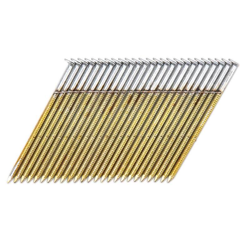 PRO-FIT 3 in. x 0.120 28-Degree Hot Dipped Galvanized Ring Shank Wire Strip Framing Nails (2000 -Per Box) - 0634270